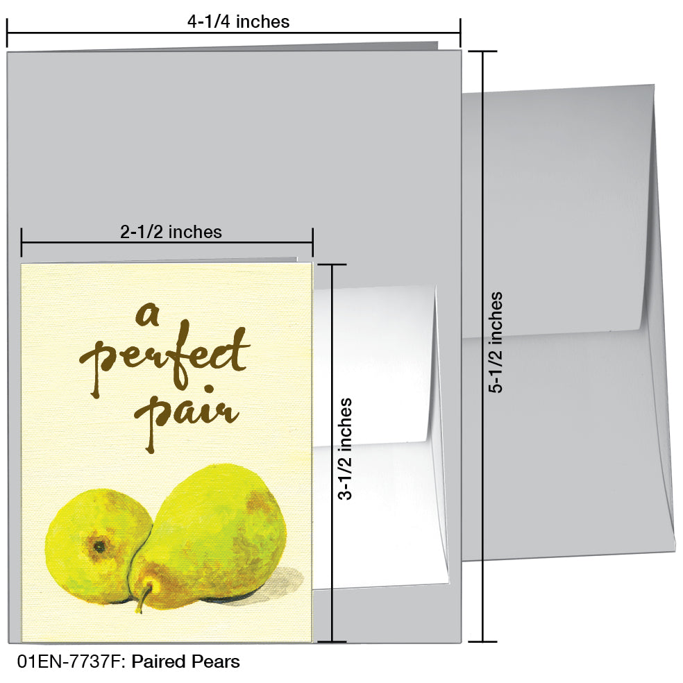 Paired Pears, Greeting Card (7737F)