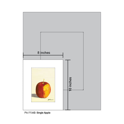 Single Apple, Print (#7738B)