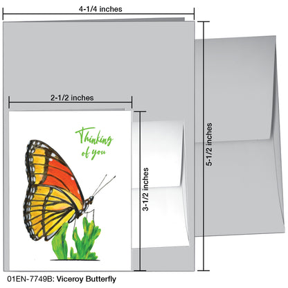 Viceroy Butterfly, Greeting Card (7749B)