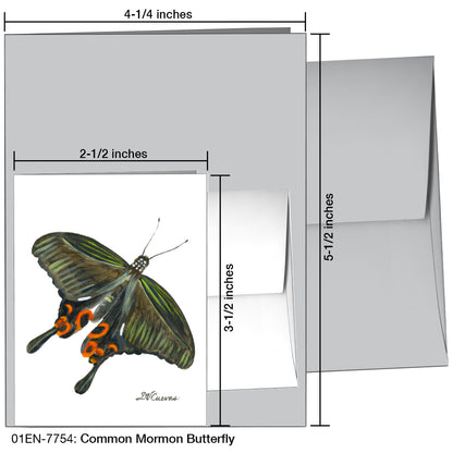 Common Mormon Butterfly, Greeting Card (7754)