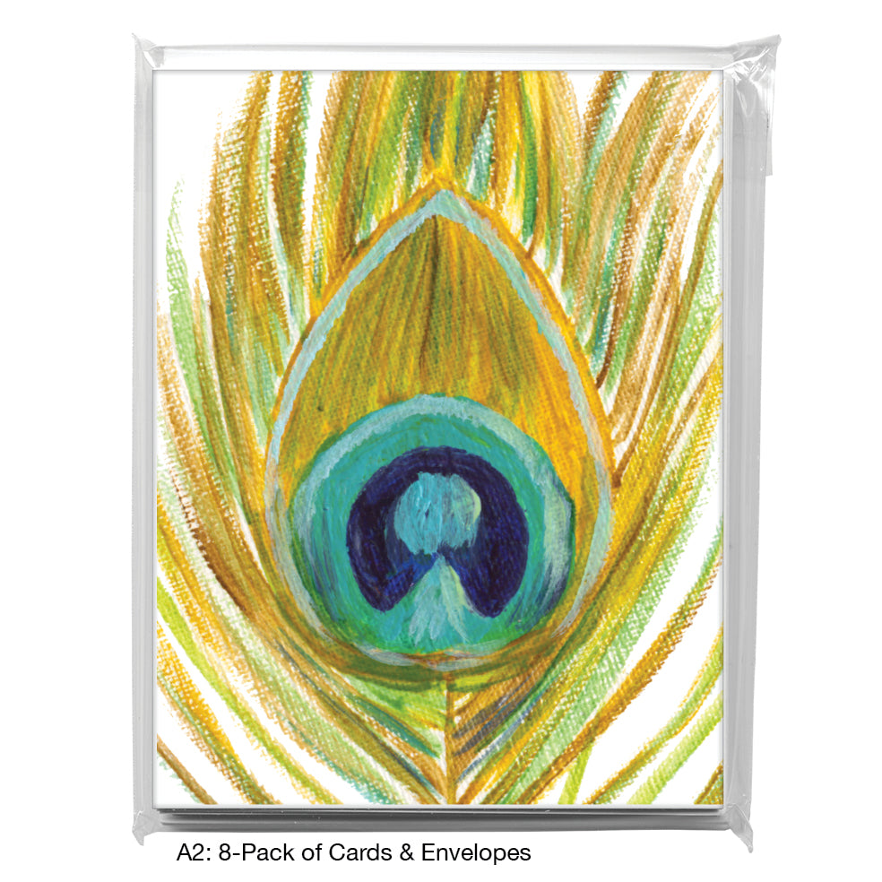 Peacock Single, Greeting Card (7756B)