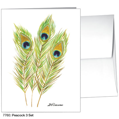 Peacock 3 Set, Greeting Card (7760)