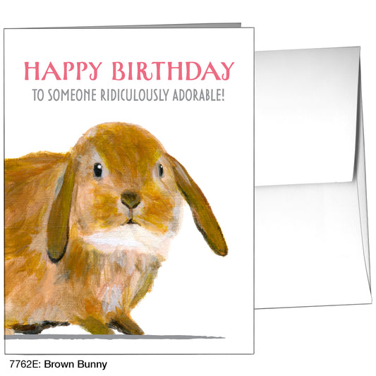 Brown Bunny, Greeting Card (7762E)