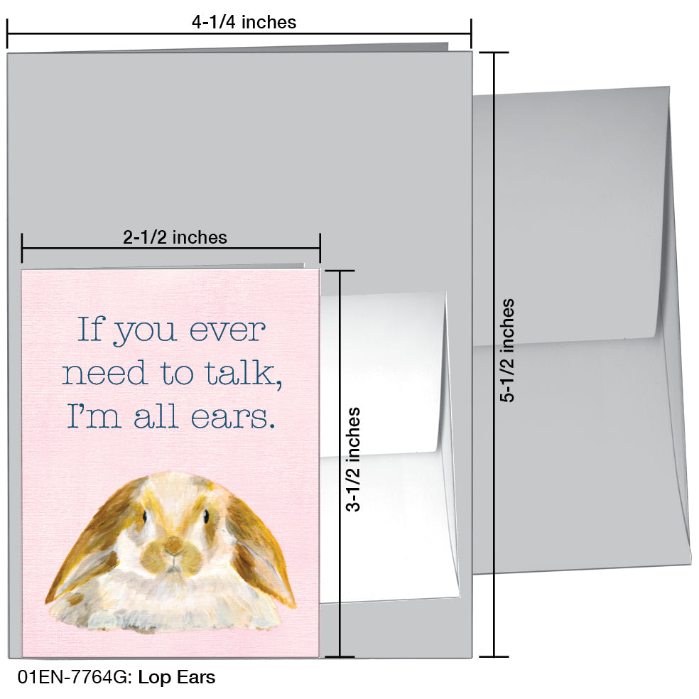 Lop Ears, Greeting Card (7764G)