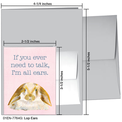 Lop Ears, Greeting Card (7764G)