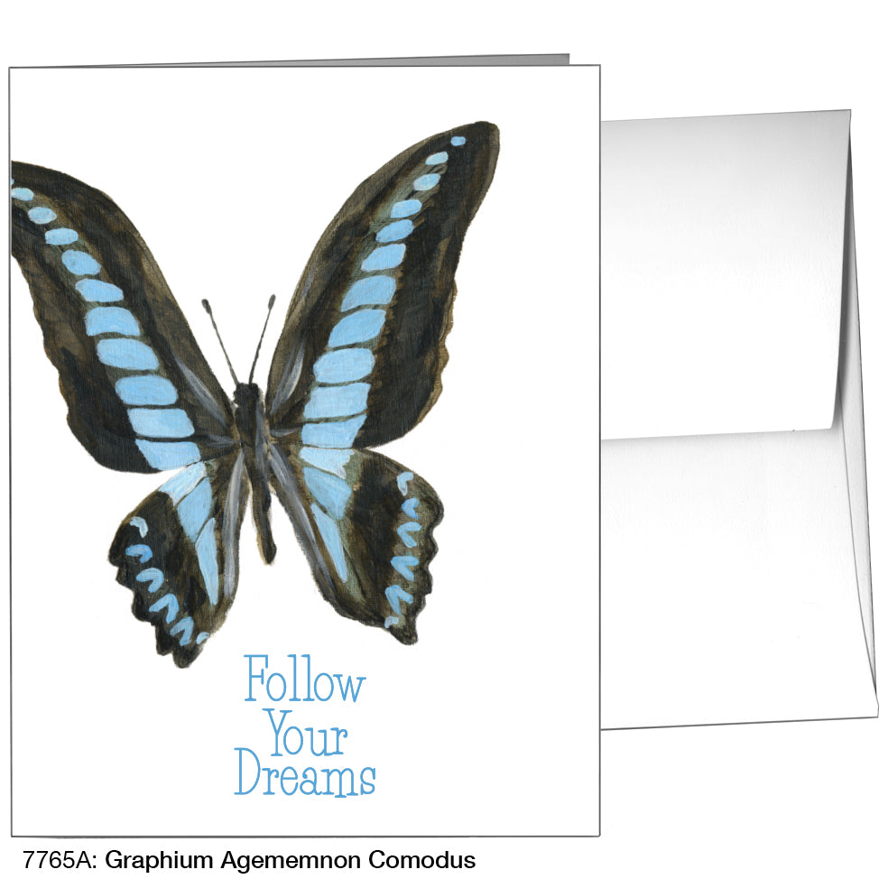 Graphium Agememnon Comodus, Greeting Card (7765A)