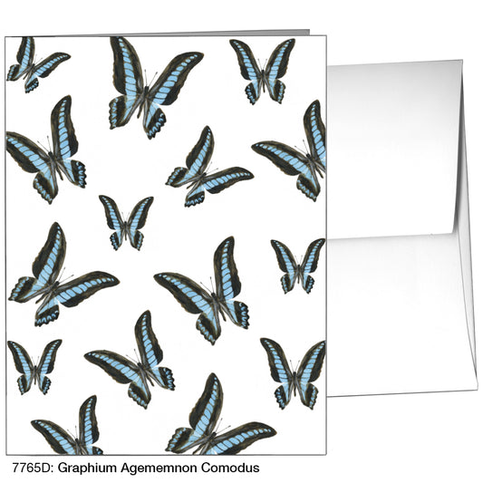 Graphium Agememnon Comodus, Greeting Card (7765D)