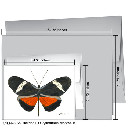 Heliconius Clysonimus Montanus, Greeting Card (7768)