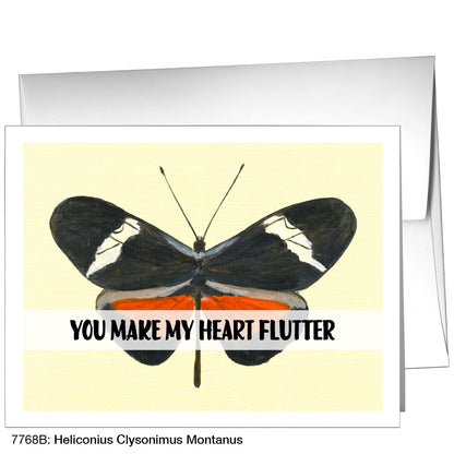 Heliconius Clysonimus Montanus, Greeting Card (7768B)