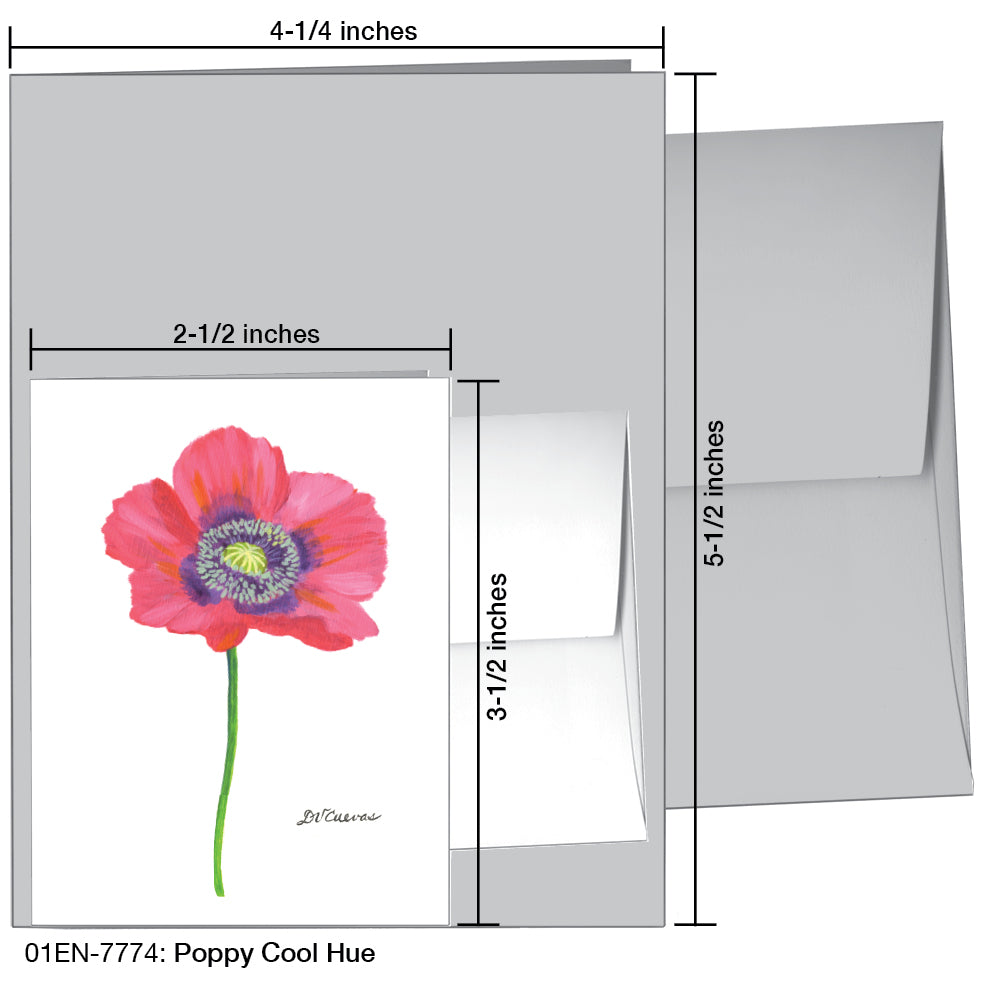 Poppy Cool Hue, Greeting Card (7774)