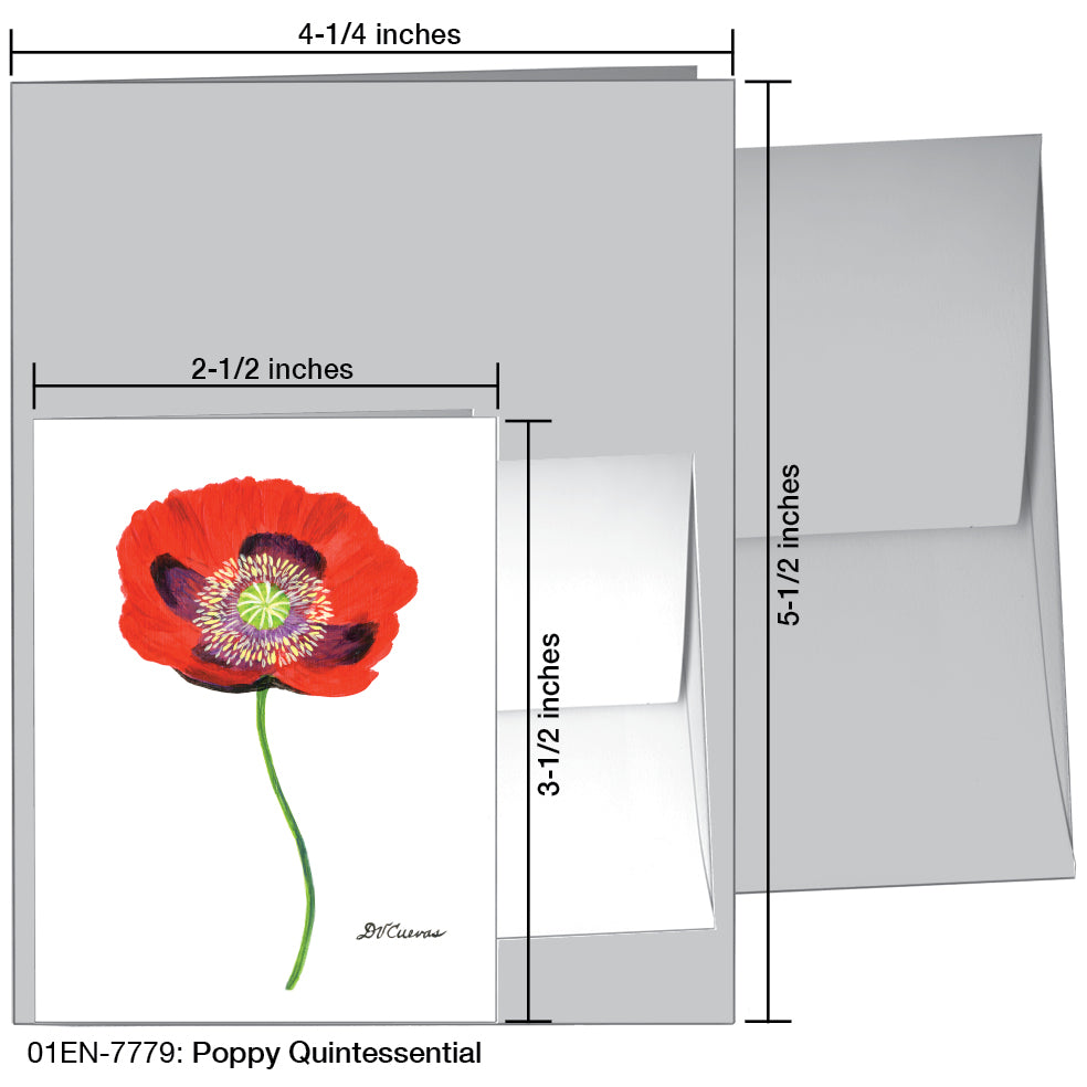 Poppy Quintessential, Greeting Card (7779)