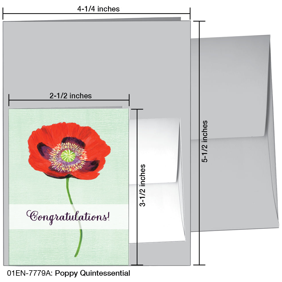 Poppy Quintessential, Greeting Card (7779A)