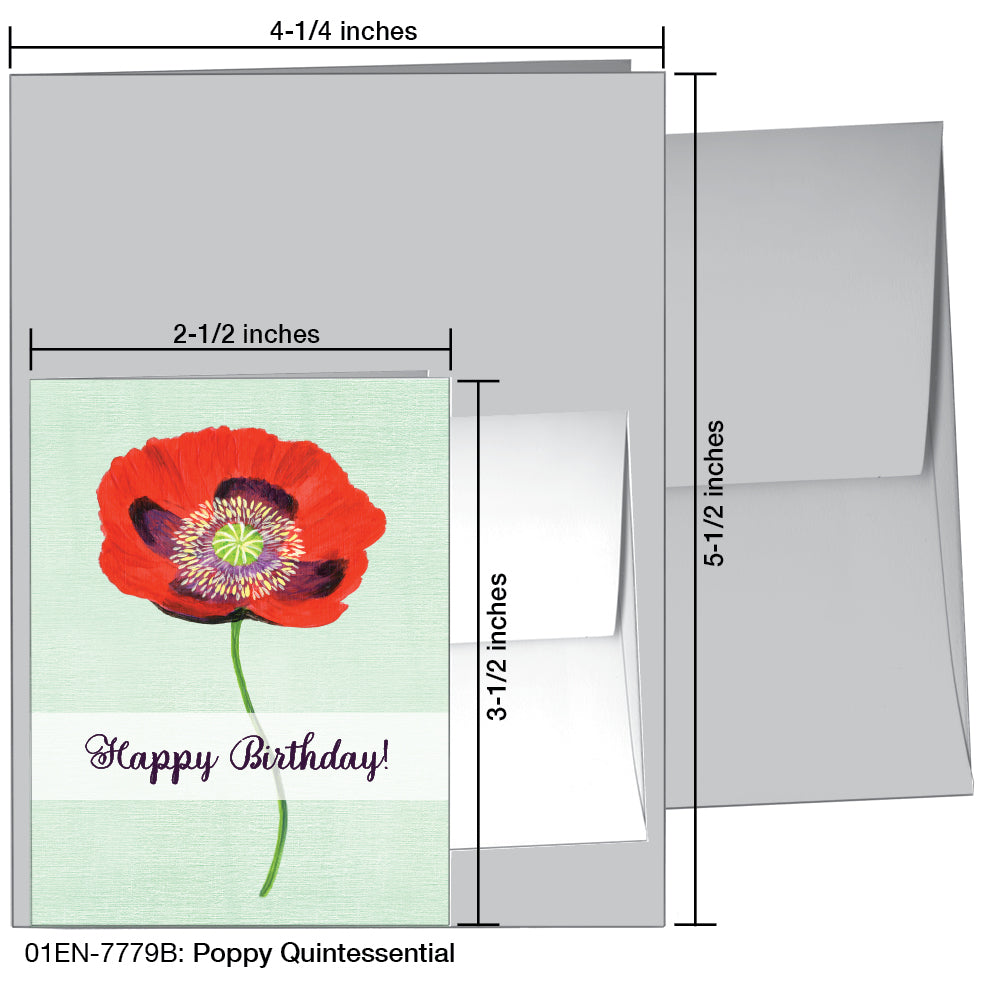 Poppy Quintessential, Greeting Card (7779B)