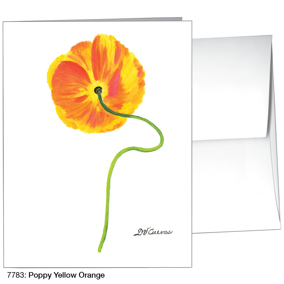 Poppy Yellow Orange, Greeting Card (7783)