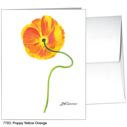 Poppy Yellow Orange, Greeting Card (7783)