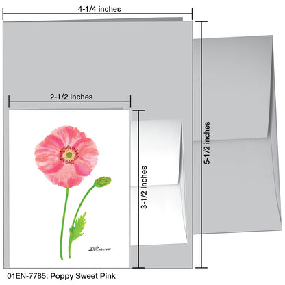 Poppy Sweet Pink, Greeting Card (7785)