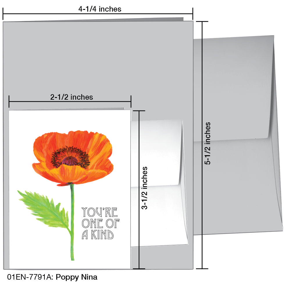 Poppy Nina, Greeting Card (7791A)