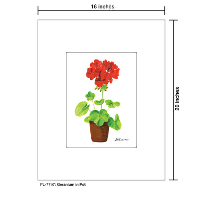 Geranium In Pot, Print (#7797)