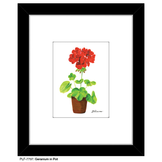 Geranium In Pot, Print (#7797)