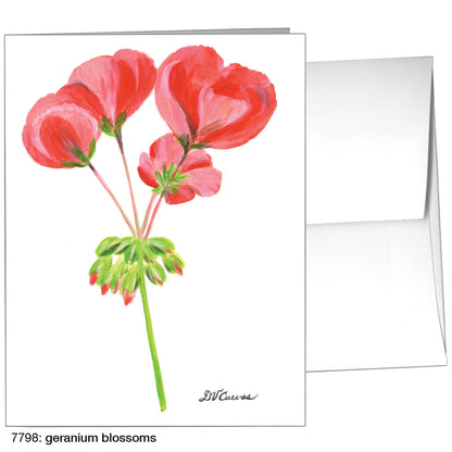 Geranium Blossoms, Greeting Card (7798)