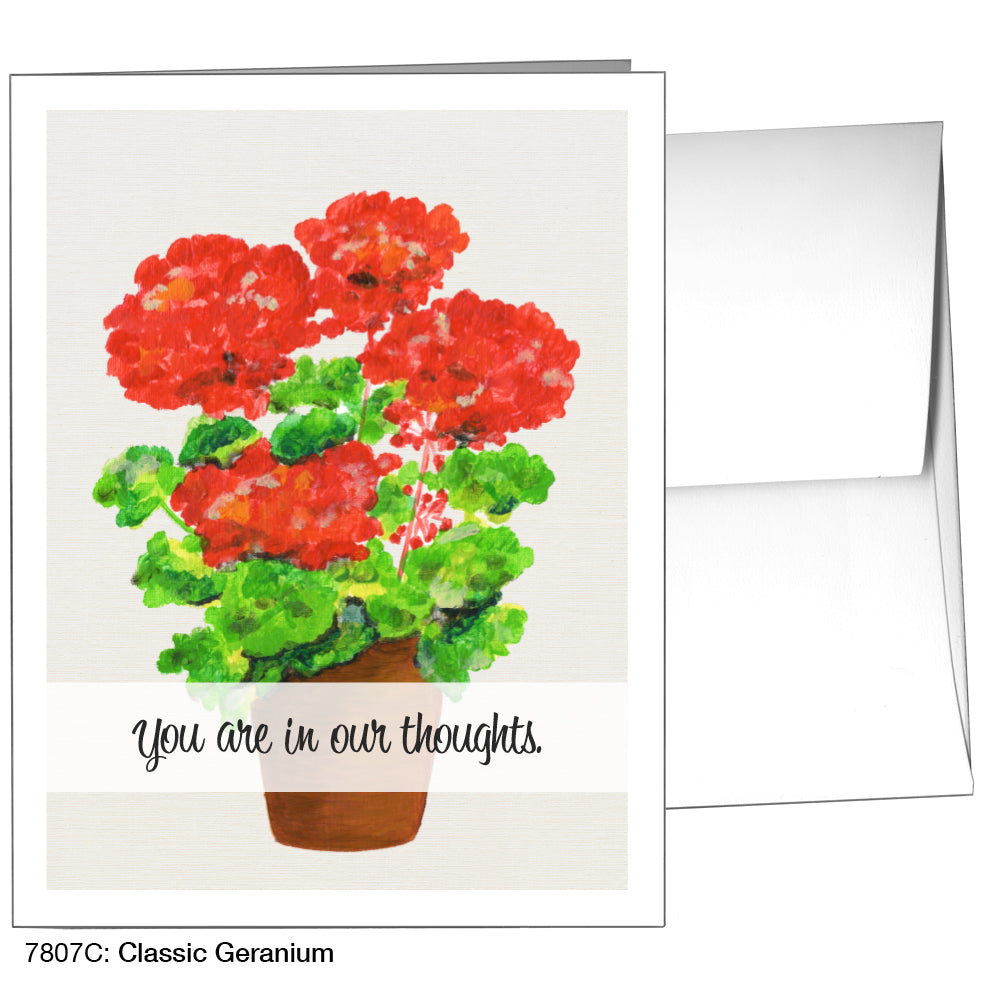 Classic Geranium, Greeting Card (7807C)