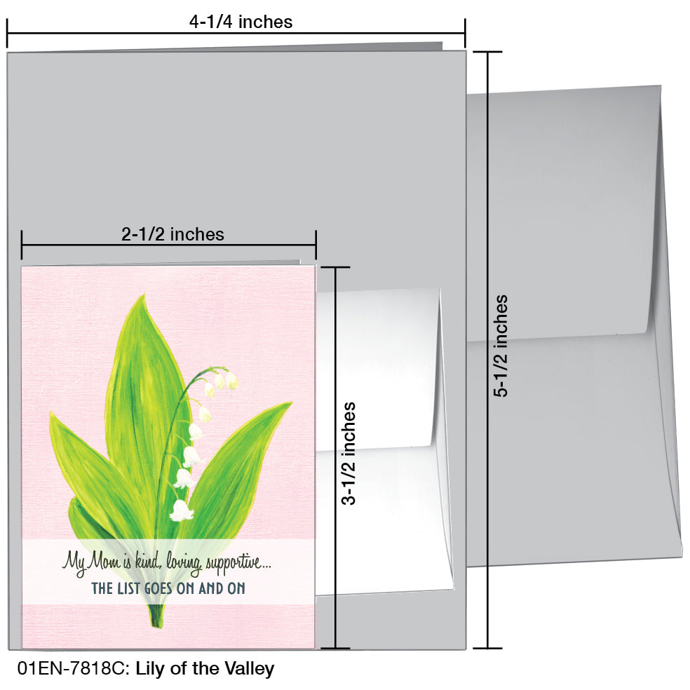 Lily Of The Valley, Greeting Card (7818C)