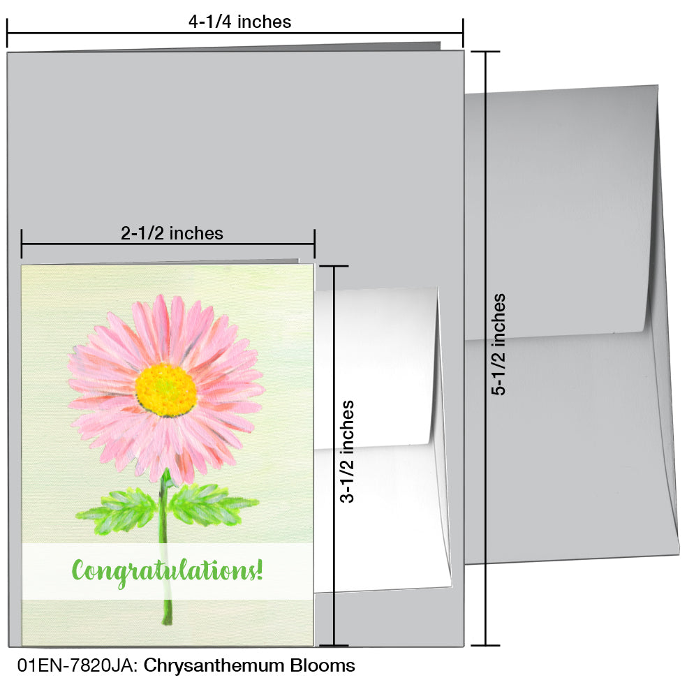 Chrysanthemum Blooms, Greeting Card (7820JA)