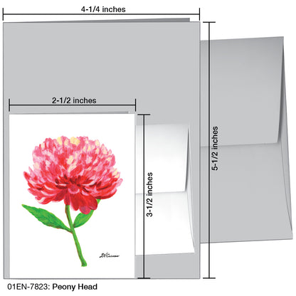 Peony Head, Greeting Card (7823)