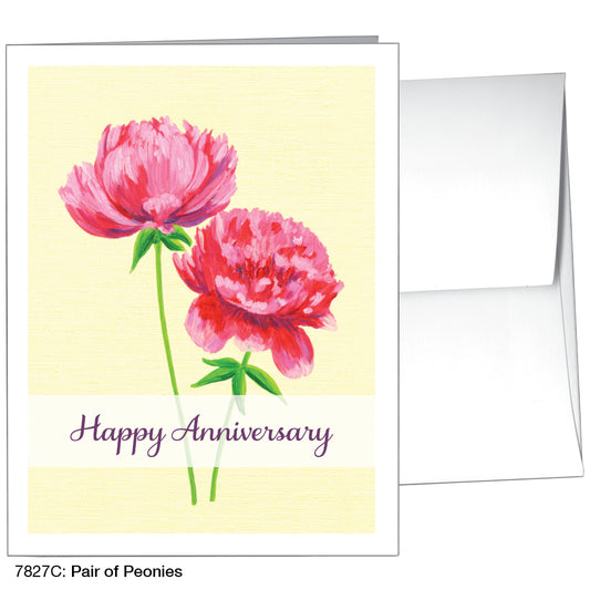 Pair Of Peonies, Greeting Card (7827C)