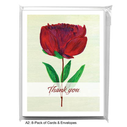 Peony Dark Stem, Greeting Card (7828A)