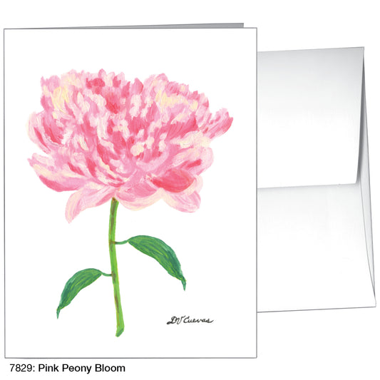 Pink Peony Bloom, Greeting Card (7829)