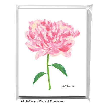 Pink Peony Bloom, Greeting Card (7829)