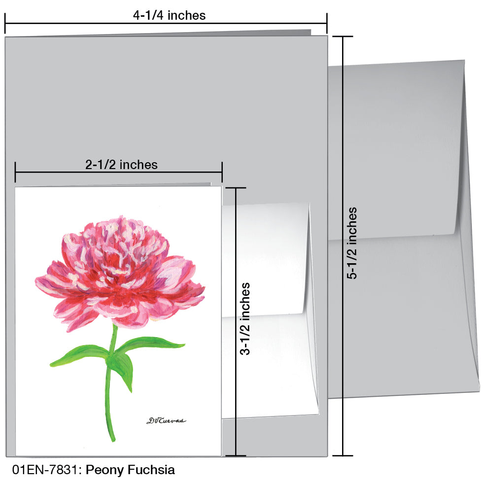 Peony Fuchsia, Greeting Card (7831)