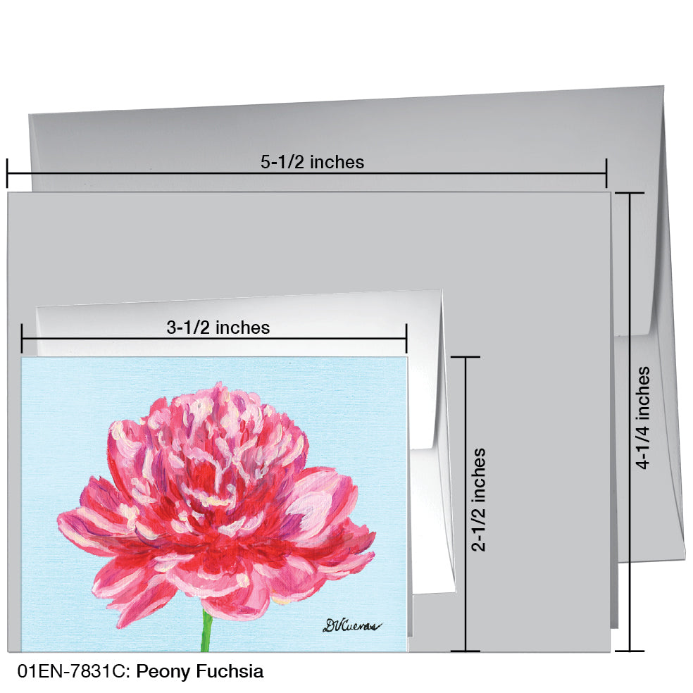 Peony Fuchsia, Greeting Card (7831C)