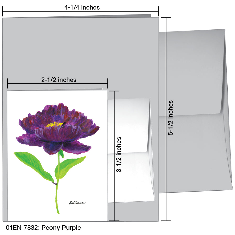 Peony Purple, Greeting Card (7832)