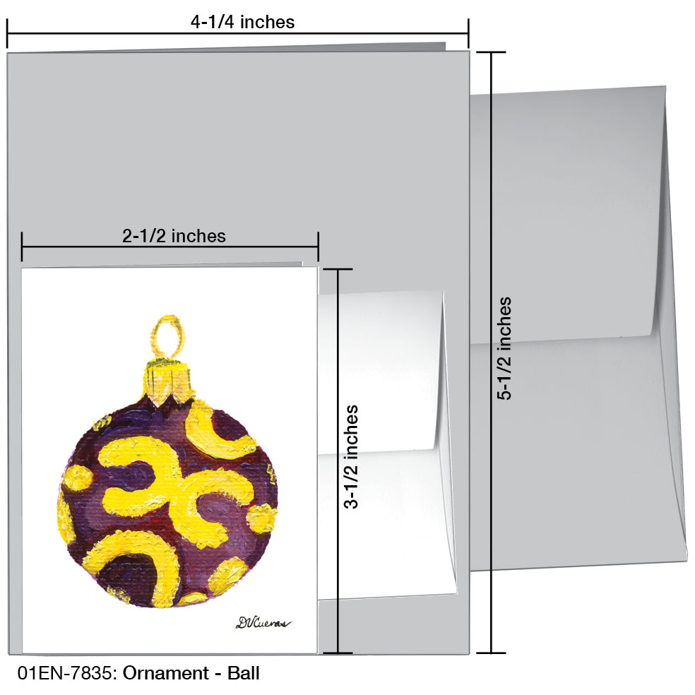 Ornament - Ball, Greeting Card (7835)