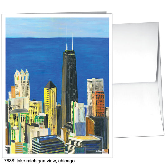 Lake Michigan View, Chicago, Greeting Card (7838)