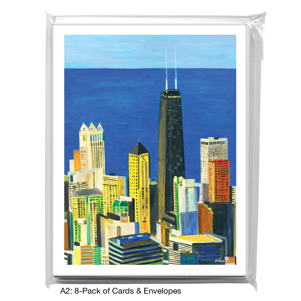 Lake Michigan View, Chicago, Greeting Card (7838)