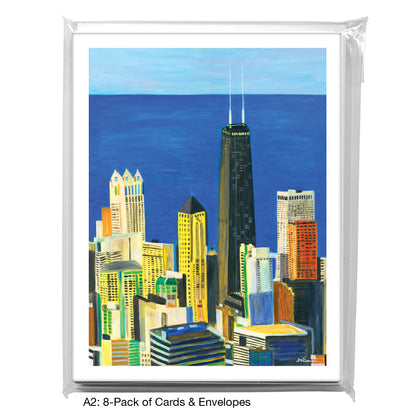 Lake Michigan View, Chicago, Greeting Card (7838)