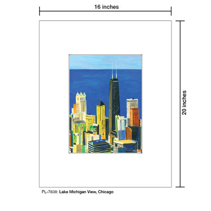 Lake Michigan View, Chicago, Print (#7838)