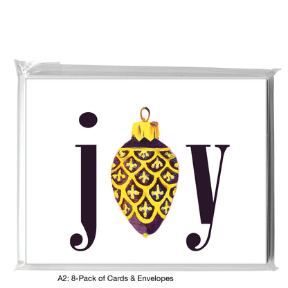 Ornament - Purple & Gold, Greeting Card (7839A)