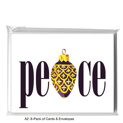 Ornament - Purple & Gold, Greeting Card (7839B)