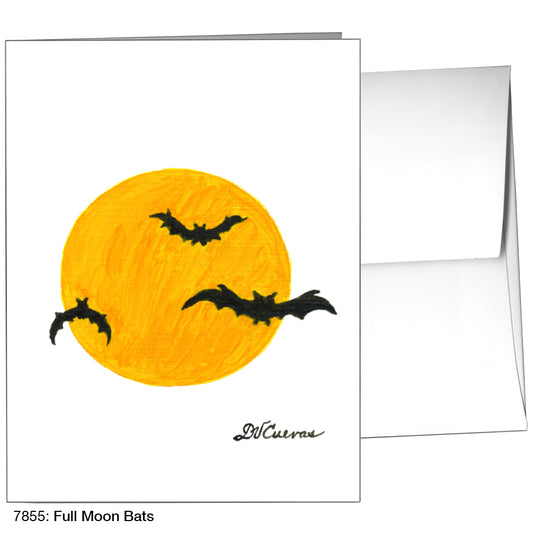 Full Moon Bats, Greeting Card (7855)