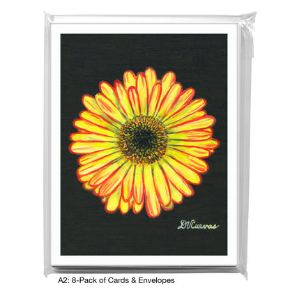 Gerber Yellow With Red, Greeting Card (7861)