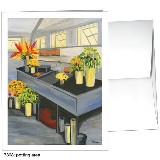 Potting Area, Greeting Card (7868)