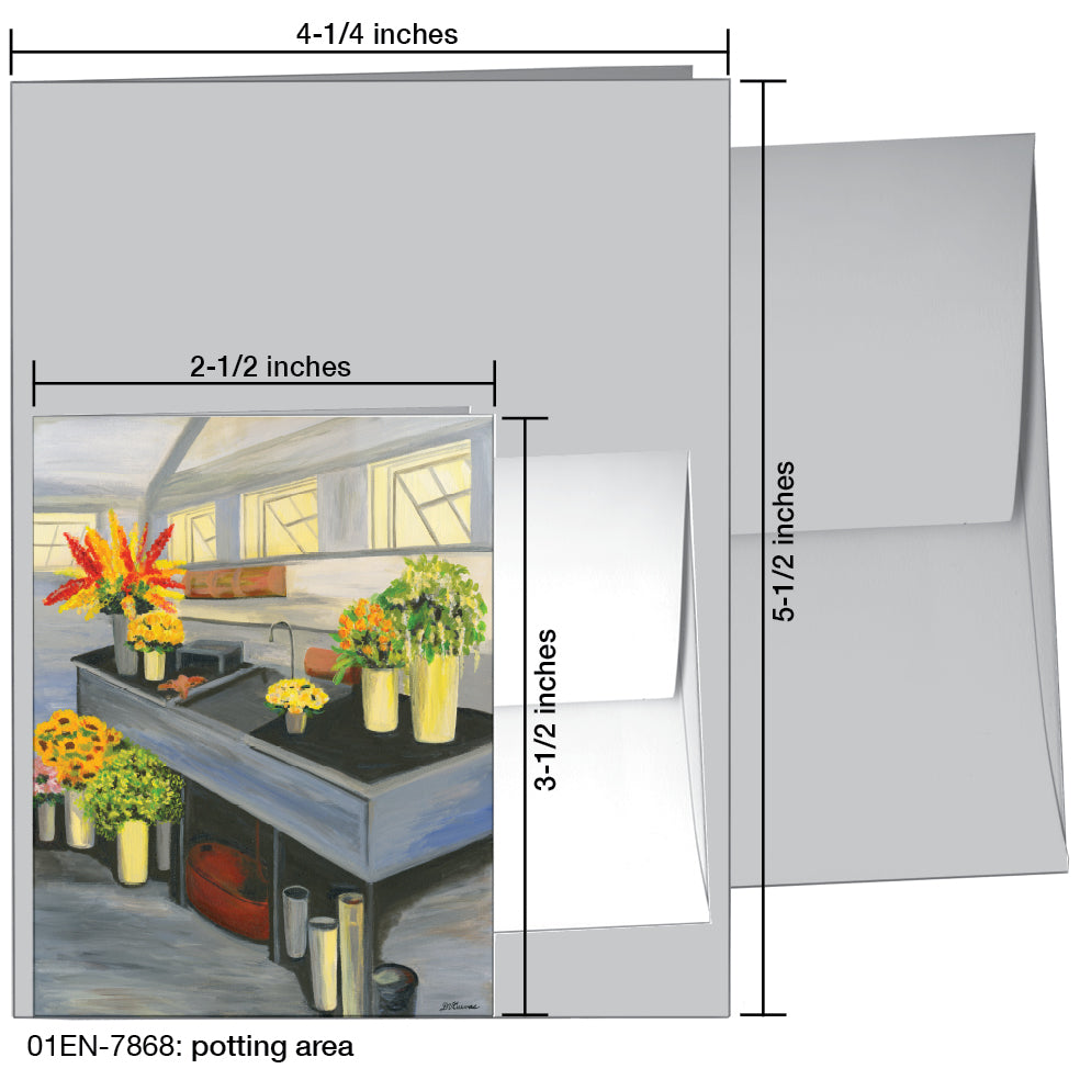 Potting Area, Greeting Card (7868)