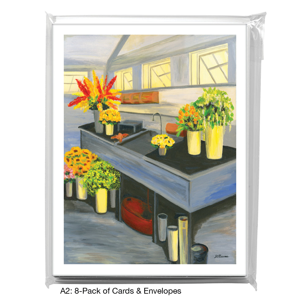 Potting Area, Greeting Card (7868)