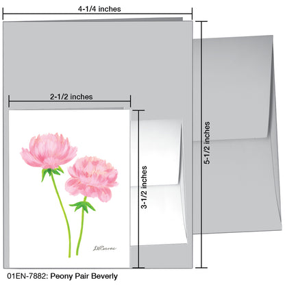 Peony Pair Beverly, Greeting Card (7882)