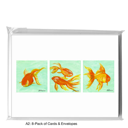 Goldfish Trio, Greeting Card (7889)