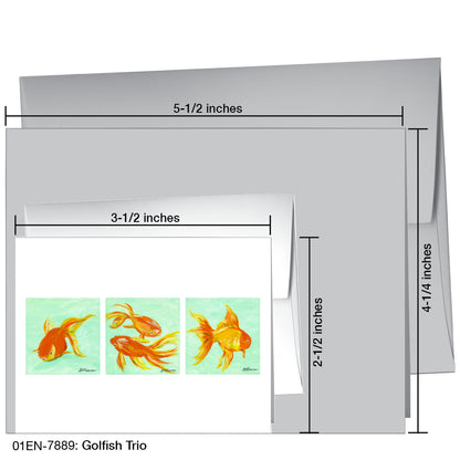 Goldfish Trio, Greeting Card (7889)